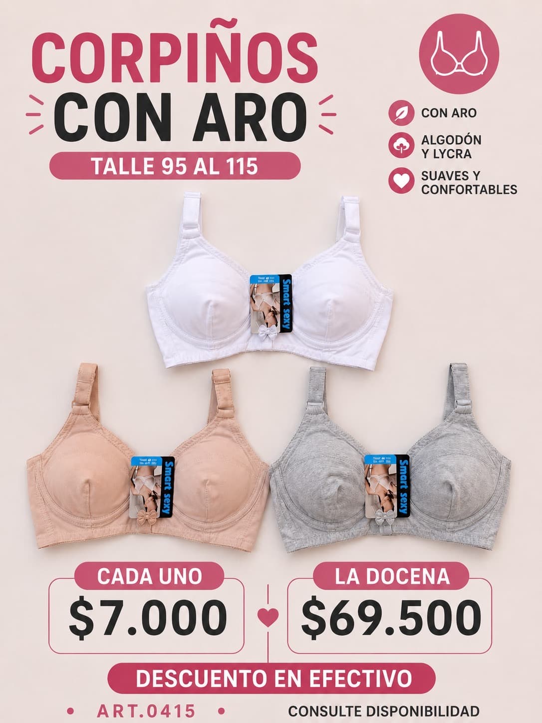 Corp algodón lycra sra