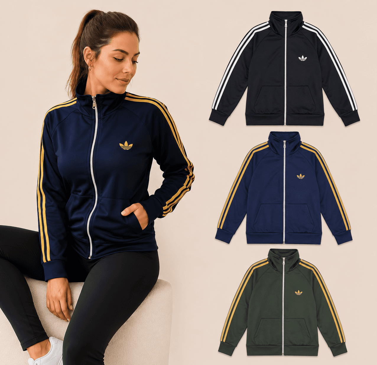 CAMPERA DEPORTIVA LINEAS DAMA